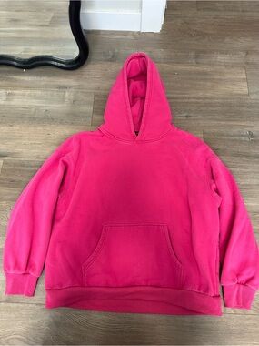 Women’s Hot Pink Hooded Pullover Sweatshirt